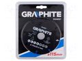 Circular saw; Ø: 115mm; Øhole: 22.2mm; Disc thick: 1.4mm GRAPHITE 55H697