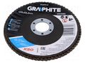 Flap grinding wheels; Ø: 125mm; Øhole: 22.2mm; Granularity: 80 GRAPHITE 55H989