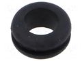 Grommet; Ømount.hole: 10mm; Øhole: 8mm; black; Panel thick: max.2mm ESSENTRA ESS-10284629