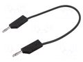 Test lead; 60VDC; 30VAC; 32A; Len: 250mm; black; Material: brass HIRSCHMANN T&M MLN25/2.5SW