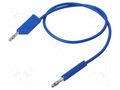 Test lead; 60VDC; 30VAC; 32A; Len: 0.5m; blue; Material: brass HIRSCHMANN T&M MLN50/2.5BL