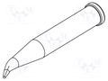 Tip; elongated,bent conical; 0.6mm ERSA ERSA-0102SDLF06L