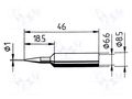 Tip; conical; 1mm; for  soldering iron,for soldering station ERSA ERSA-0832BDLF