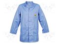 Coat; ESD; XL (unisex); cotton,polyester,carbon fiber; blue REECO ESDCOAT-B-XL