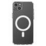Clear Magnetic Case with MagSafe for iPhone 14 Plus with silver ring - transparent, Hurtel 9145576267370 9145576267370