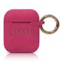 Guess GUACCSILGLFU AirPods cover fuchsia / fuchsia Silicone Glitter, Guess 3700740463819 3700740463819