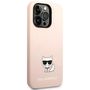 Karl Lagerfeld KLHCP14LSLCTPI iPhone 14 Pro 6.1 &quot;hardcase light pink / light pink Silicone Choupette Body, Karl Lagerfeld 3666339076658 3666339076658