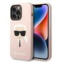 Karl Lagerfeld KLHMP14LSLKHLP iPhone 14 Pro 6.1 &quot;hardcase light pink / light pink Silicone Karl`s Head Magsafe, Karl Lagerfeld 3666339078058 3666339078058