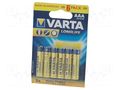 Battery: alkaline; AAA; 1.5V; non-rechargeable; 6pcs; LONGLIFE VARTA BAT-LR03X6/VL
