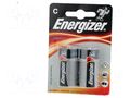 Battery: alkaline; C; 1.5V; non-rechargeable; 2pcs; ALKALINE POWER ENERGIZER BAT-LR14/EGB-B