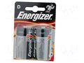 Battery: alkaline; D; 1.5V; non-rechargeable; 2pcs; ALKALINE POWER ENERGIZER BAT-LR20/EGB-B