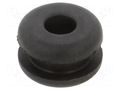 Grommet; Ømount.hole: 8mm; Øhole: 4mm; black; Panel thick: max.3mm ESSENTRA ESS-10284483