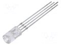 LED; RGB; 5mm; 120°; Front: recessed; -30÷85°C; Variant: tricolour OPTOSUPPLY OSTBEC5MC1B