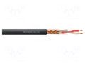 Wire: microphone cable; black; Cu; -25÷65°C; Insulation: PVC REDS MUSIC MIC-100/500