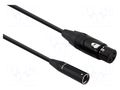 Cable; XLR mini male,XLR female 3pin; 1m; black; Øcable: 4.5mm REDS MUSIC AU3310BXR