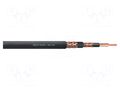 Wire: instrumental; 1x0.5mm2; stranded; Cu; black; Insulation: PVC REDS MUSIC INS-101/100