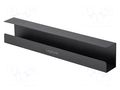 Cable box; black; W: 114mm; L: 600mm; steel; H: 76mm LOGILINK PC-KAB0070