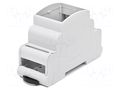 Enclosure: for DIN rail mounting; No.of mod: 2 ELBAG MR2/TK-GR-AL
