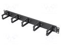 Cable organizer; 1U; black; Standard: 19" LANBERG AK-1202-B