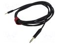 Cable; Jack 3.5mm plug,Jack 6,3mm plug; 5m; black; Øcable: 6mm REDS MUSIC AU2050BX