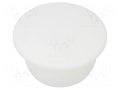Stopper; H: 8.5mm; push-in; Flange dia: 19mm; white; 054154911303 ESSENTRA ESS-10060667