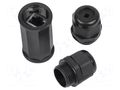 RJ 45 coupler; black; Cat: 6; RJ45 socket,both sides; IP67 LANBERG AD-RJ45-OS6-IP67