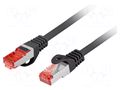 Patch cord; S/FTP; Cat: 6; RJ45 plug,both sides; stranded; Cu; 20m LANBERG PCF6-10CU-2000-BK