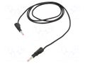 Test lead; 32A; banana plug 4mm,both sides; Urated: 600V; black MUELLER ELECTRIC 22.451-1.5M-0