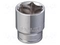 Socket; 6-angles,socket spanner; HEX 7mm; 1/4" PROLINE PRE-18107