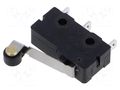 Microswitch SNAP ACTION; 5A/250VAC; with lever (with roller) E-SWITCH MS0850505F075S1A
