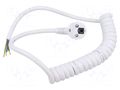 Cable; 3x1.5mm2; CEE 7/7 (E/F) plug angled,wires; PUR; coiled SIMECH WTT00013B