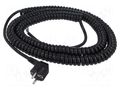 Cable; 3x1.5mm2; CEE 7/7 (E/F) plug angled,wires; PUR; coiled SIMECH WTT00018C