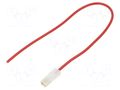 Cable with crimped terminals; H05V-K; 1mm2; red; 250mm; flat CHEVAL F48O48-100RD025