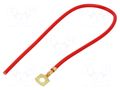 Cable with crimped terminals; H07V-K; 4mm2; red; 250mm; ring CHEVAL M5-400RD025