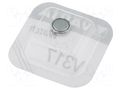 Battery: silver; coin,SR62; 1.55V; 10.5mAh; non-rechargeable VARTA BAT-V317MF
