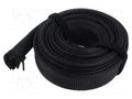 Cable box; multi use; black; L: 5m; polyester; Ø: 50mm LOGILINK PC-KAB0083