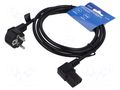 Cable; 3x0.75mm2; PVC; 1.8m; black; 3A; 250V SAVIO SAVKABELCL-116