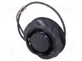 Fan: EC; radial; 110VDC; Ø190x95mm; ball; 5000rpm; Len: 1015mm; black EBM-PAPST R3G190-RY85-P1