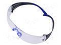Safety spectacles; Lens: transparent; Classes: 1 3M 3M-SF401-BLUE