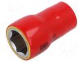 Socket; 6-angles,insulated,socket spanner; HEX 20mm; 1/2" BETA BE920MQ/A20