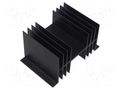 Heatsink: extruded; H; TO3; black; L: 75mm; W: 115mm; H: 63mm; anodized FISCHER ELEKTRONIK SK02/75/SA