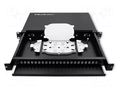 Fiber patch panel; black; Number of ports: 24; rack 19"; RACK QOLTEC QOLTEC-54480