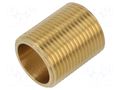 Splice terminal: nipple; full threaded; 40mm; brass CW617N; BR GEBO 531-6BR