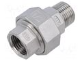 Splice terminal: double connector; male-female,flat,with seal GEBO 6331-012