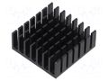 Heatsink; black; 28x28x11mm; aluminium; thermal adhesive tape DFROBOT DF-FIT0223