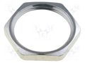 Nut; PG9; brass; 20mm FIBOX GMSB-PG9-B
