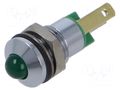 Indicator: LED; prominent; green; 2.2VDC; Ø8mm; metal CML INNOVATIVE TECHNOLOGIES 19040051