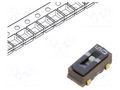 Switch: slide; Pos: 2; SPDT; 0.1A/6VDC; ON-ON; SMT; Leads: J-Bend Nidec Copal Electronics CJS-1200TA