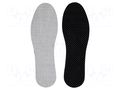 Inserts for shoes; Size: 44; grey-black; cotton,latex; 3mm; 10set LAHTI PRO LAHTI-L9030444