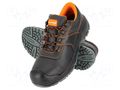 Shoes; Size: 42; black-orange; leather; slip; Safety cat: S1 FO SR LAHTI PRO LAHTI-LPPOMB42